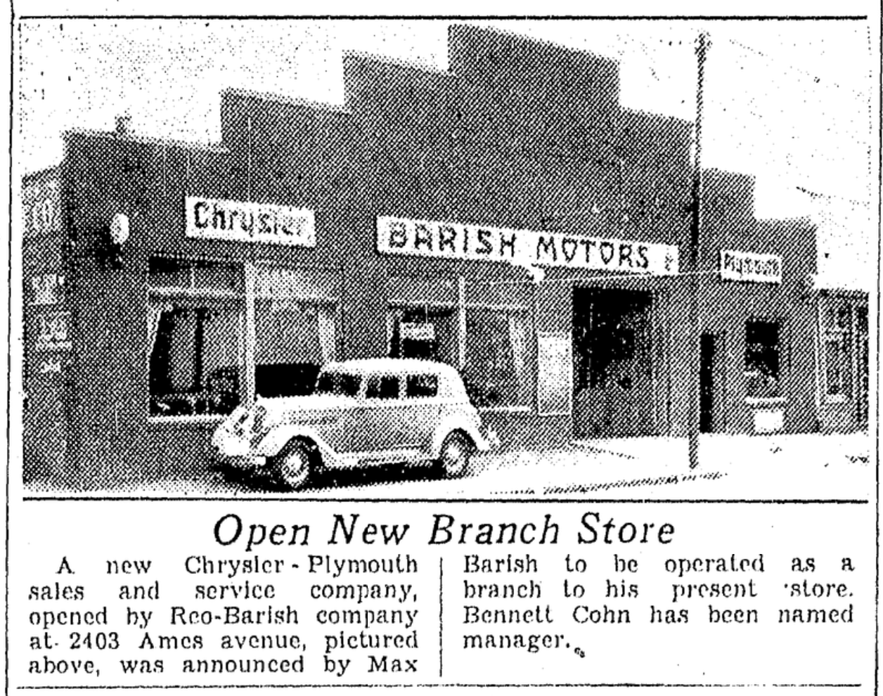 Barish Motors Chrysler-Plymouth, 2403 Ames Avenue, North Omaha, Nebraska