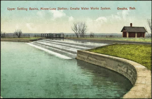 A postcard of the Florence Water Works in North Omaha, Nebraska