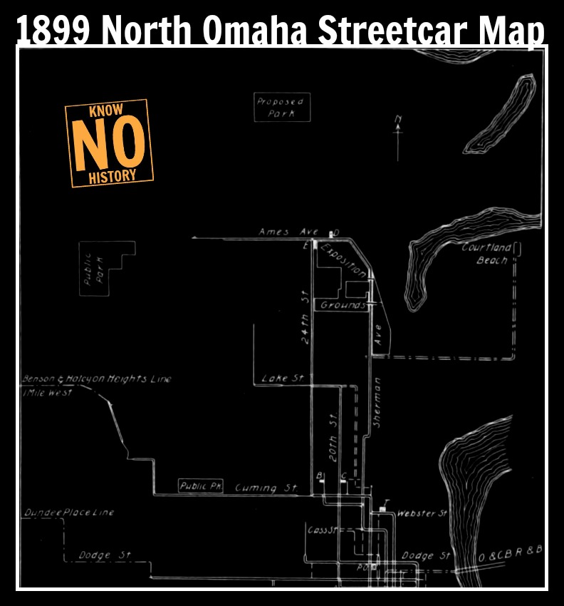 1899 North Omaha Streetcar Map