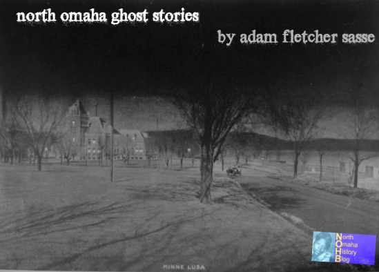 North Omaha Ghost Stories by Adam Fletcher Sasse with a picture of the Minne Lusa Pumping Station in the background...