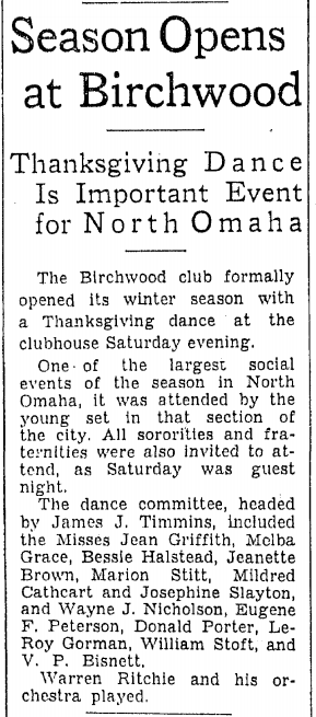 Birchwood Club, North Omaha, Nebraska