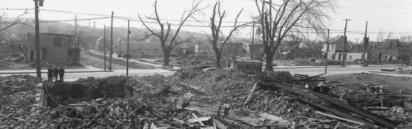 1913 Easter Sunday tornado demolished the Idlewild Pool Hall, North Omaha, Nebraska