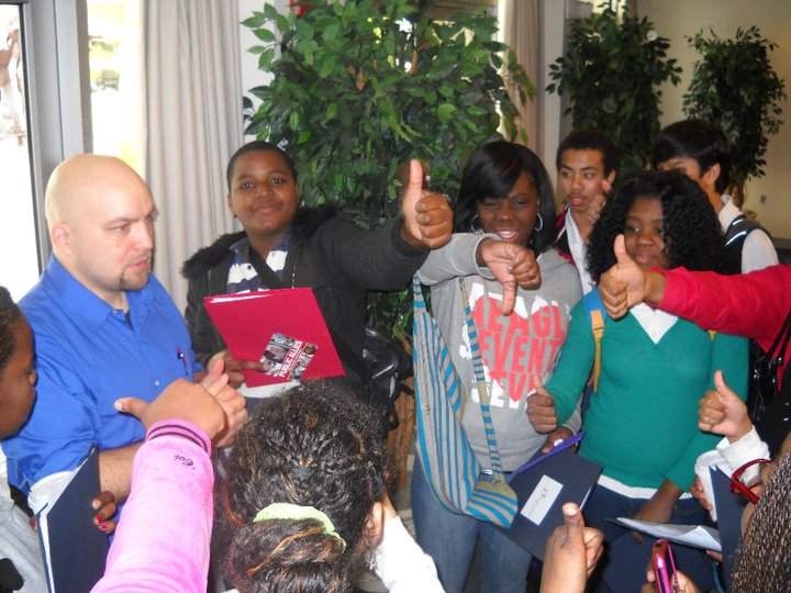 Adam Fletcher Sasse facilitating training for youth.