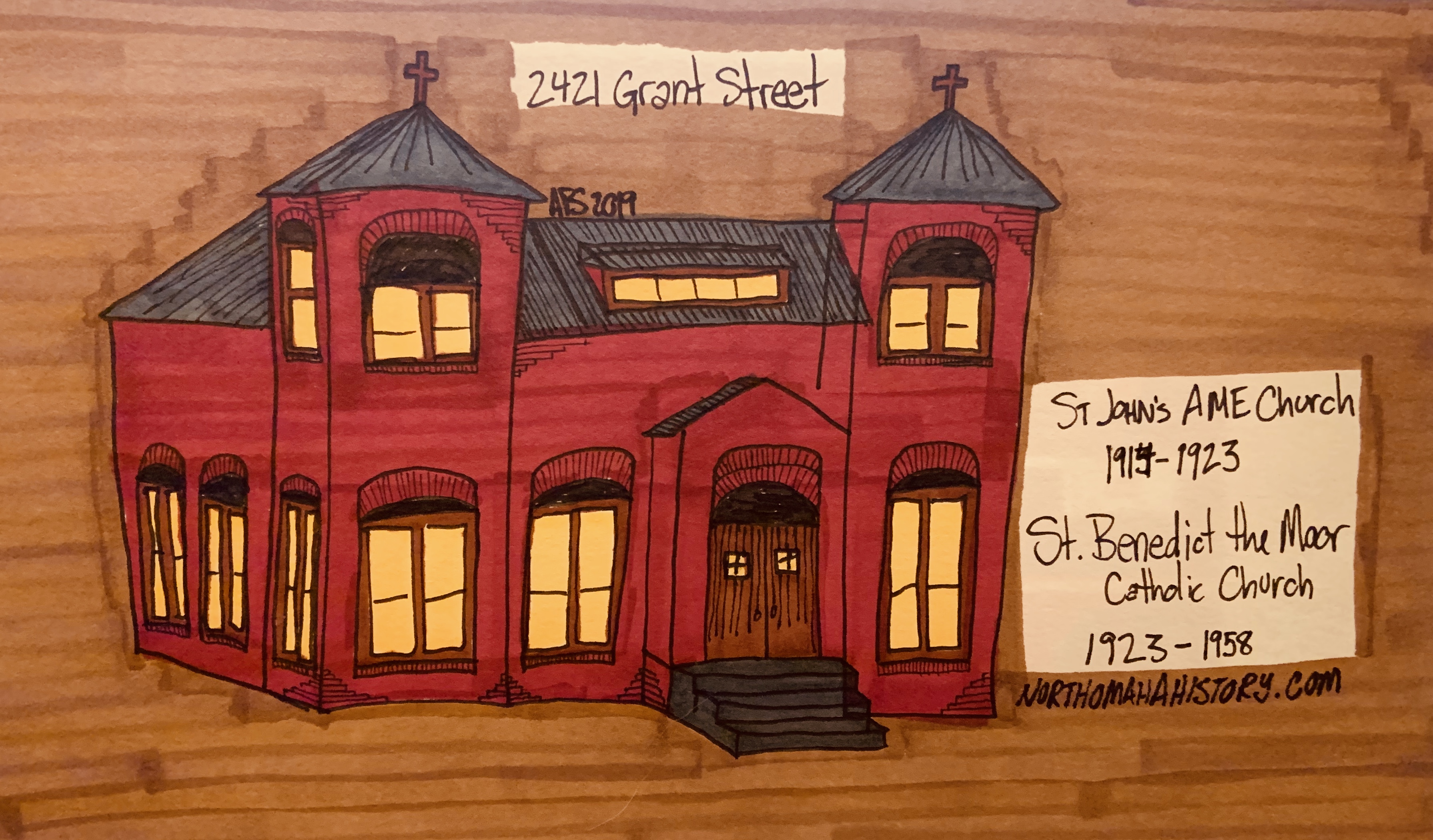 St. Benedict the Moor Catholic Church aka St John's AME, 2421 Grant Street, North Omaha, Nebraska