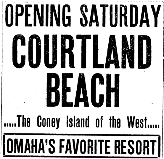 1904 Courtland Beach Omaha advertisement
