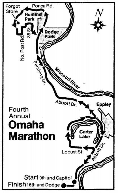 1979 Omaha Marathon Map