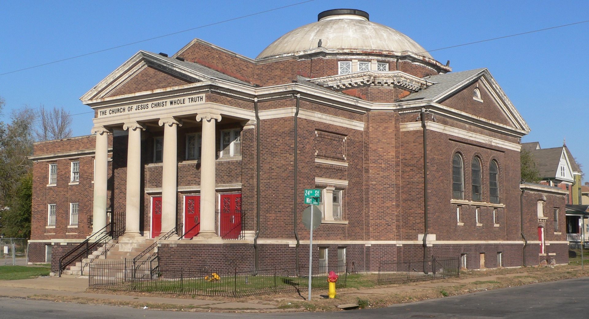This picture shows the Church of Jesus Christ Whole Truth at N. 24th and Wirt Streets, North Omaha, Nebraska