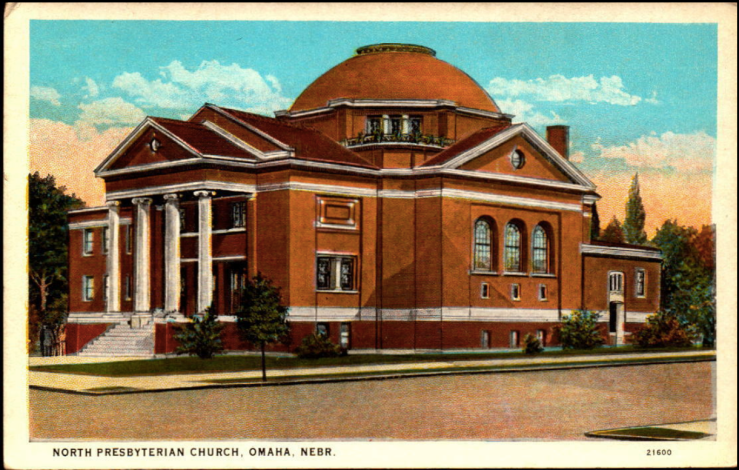 This image illustrates the c1920 appearance of Omaha North Presbyterian Church.