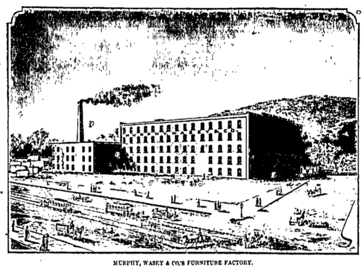 Murphy, Wasey and Company factory built at Spaulding Street and Belt Line Railway, North Omaha, Nebraska