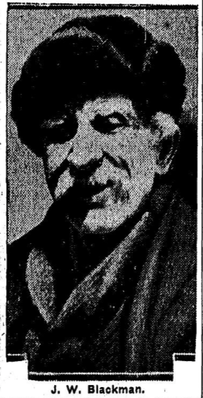 J.W. Blackman (1854-1928) was murdered by Jake Bird in North Omaha.