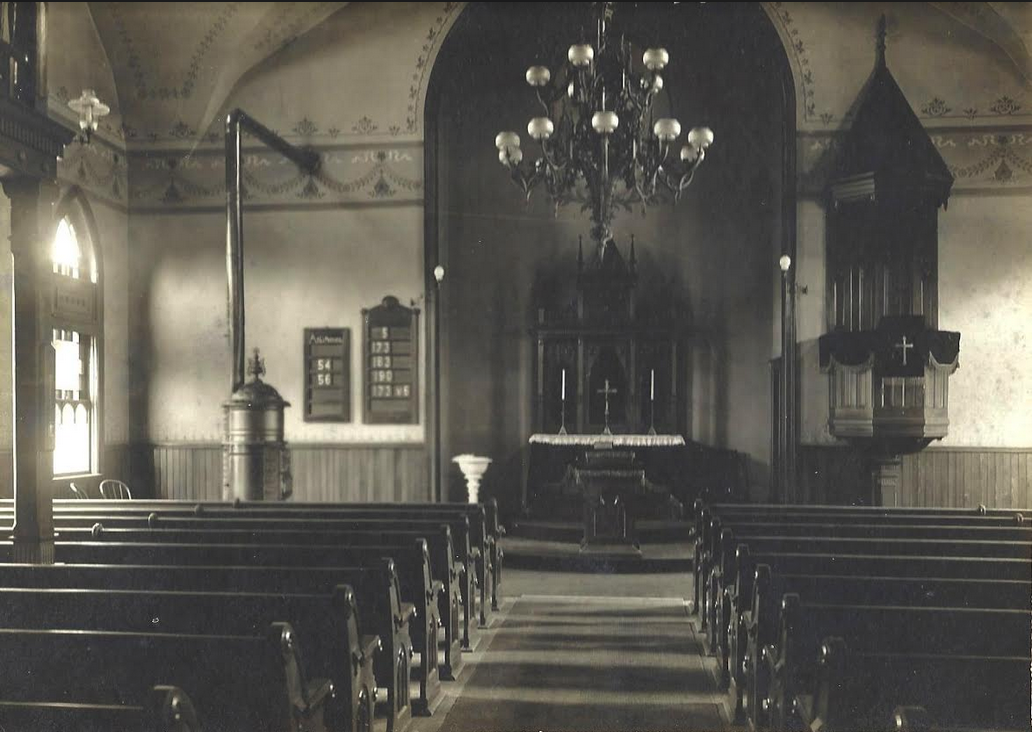 Interior of St. Paul Lutheran Church, N. 28th and Parker Streets, North Omaha, Nebraska