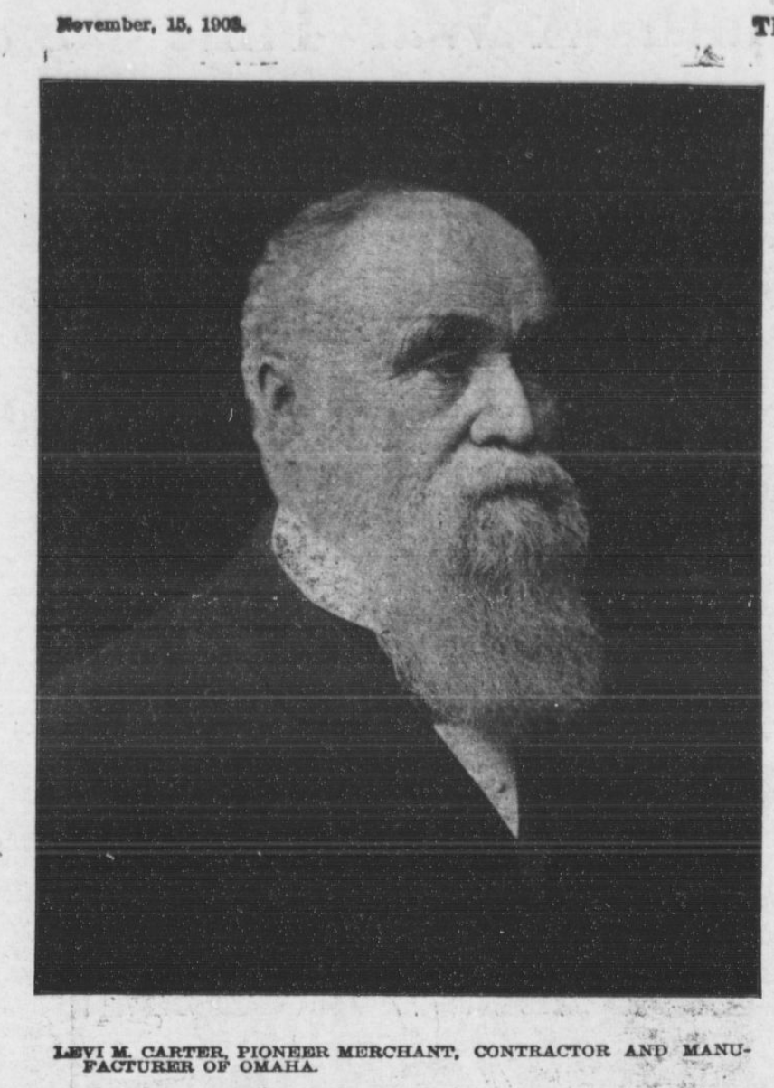 This is Levi M. Carter (1830-1903), an industrialist and merchant in early Omaha.