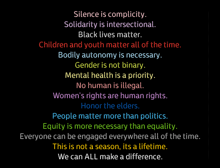 Adam Fletcher Sasse of NorthOmahaHistory.com believes silence is complicity. Solidarity is intersectional. Black lives matter. Children and youth matter all of the time. Bodily autonomy is necessary. Gender is not binary. Mental health is a priority. No human is illegal. Women's rights are human rights. Honor the elders. People matter more than politics. Equity is more necessary than equality. Everyone can be engaged everywhere all of the time. This is not a season, its a lifetime. We can ALL make a difference.